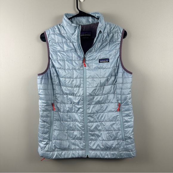 Patagonia Jackets & Blazers - Patagonia Nano Vest Women’s Large Blue Purple Puffer Lightweight Warm Fall Layer